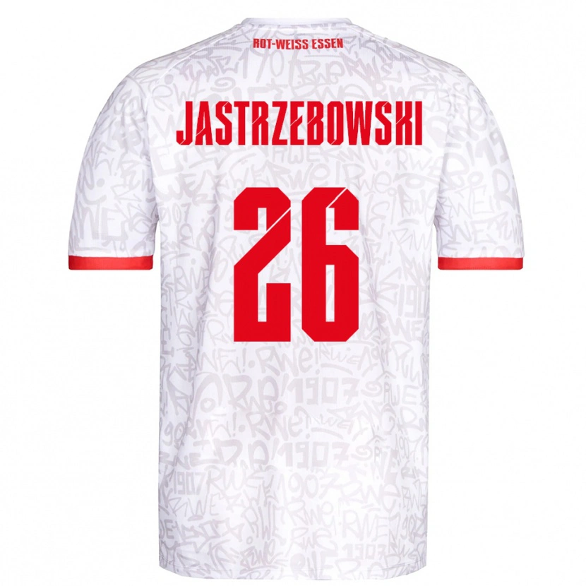 DanxenレディースOliver Jastrzebowski#26白 赤ホームシャツ2025/26ジャージーユニフォーム