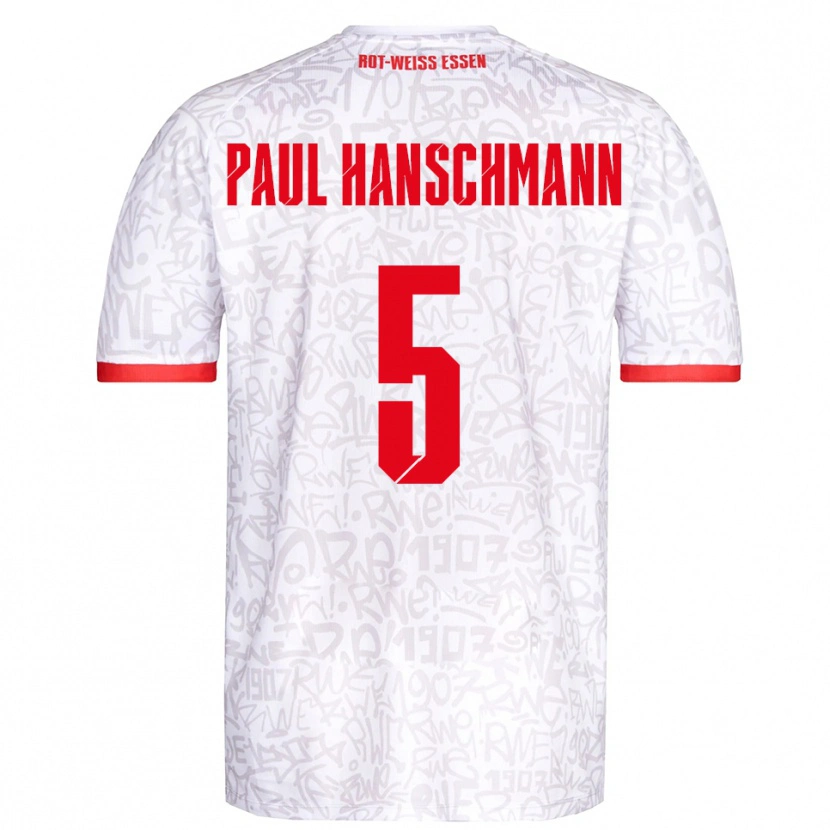 DanxenレディースTheodor Paul Hanschmann#5白 赤ホームシャツ2025/26ジャージーユニフォーム