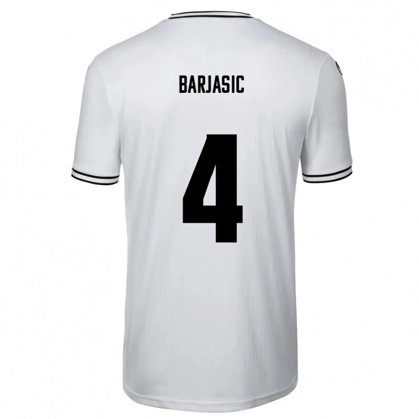 DanxenレディースNikola Barjasic#4白 黒ホームシャツ2025/26ジャージーユニフォーム