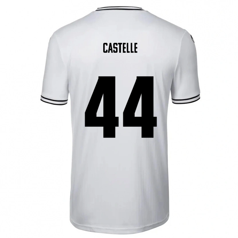 DanxenレディースNiklas Castelle#44白 黒ホームシャツ2025/26ジャージーユニフォーム