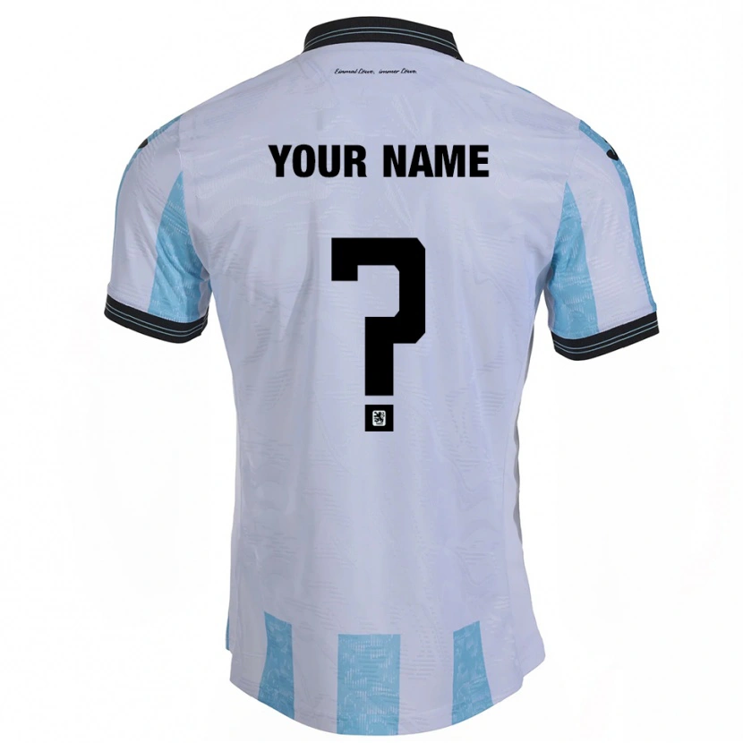 Danxenレディースあなたの名前#0白 水色ホームシャツ2025/26ジャージーユニフォーム