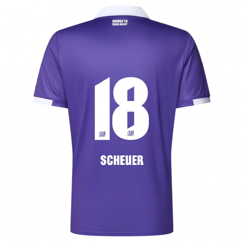 DanxenレディースNevio Scheuer#18紫 白ホームシャツ2025/26ジャージーユニフォーム