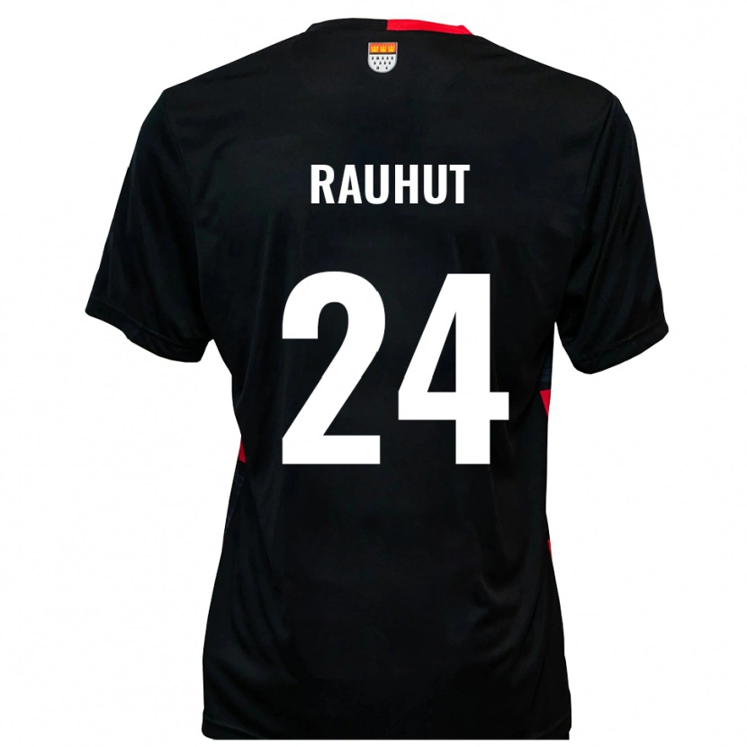 DanxenレディースKevin Rauhut#24黒 赤ホームシャツ2025/26ジャージーユニフォーム