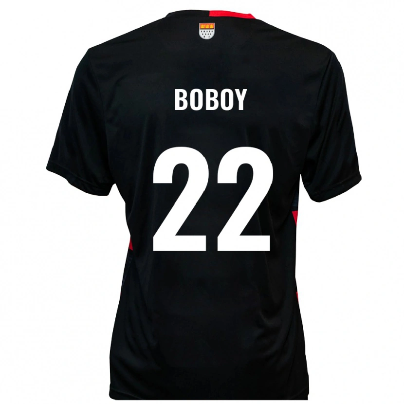 DanxenレディースVerthomy Boboy#22黒 赤ホームシャツ2025/26ジャージーユニフォーム