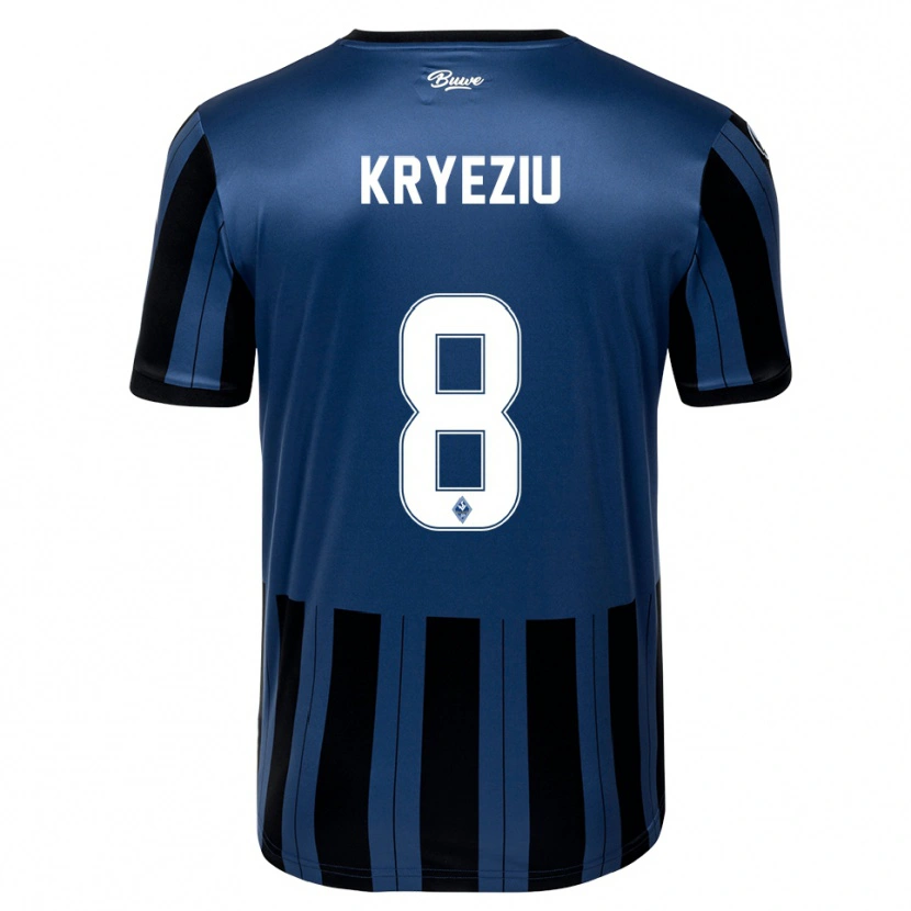 DanxenレディースDenis Kryeziu#8青 灰色 黒ホームシャツ2025/26ジャージーユニフォーム