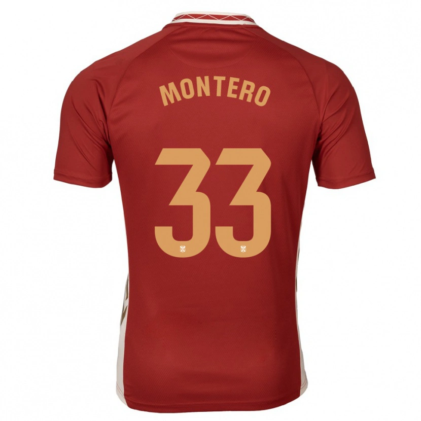 DanxenレディースManuel Montero#33バーガンディ 金アウェイシャツ2025/26ジャージーユニフォーム