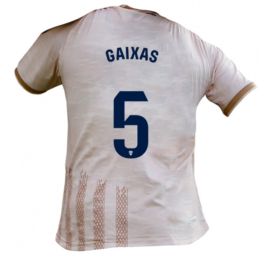 DanxenレディースArnau Gaixas#5オフホワイト 茶色アウェイシャツ2025/26ジャージーユニフォーム