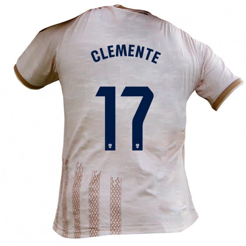 DanxenレディースJesús Clemente#17オフホワイト 茶色アウェイシャツ2025/26ジャージーユニフォーム