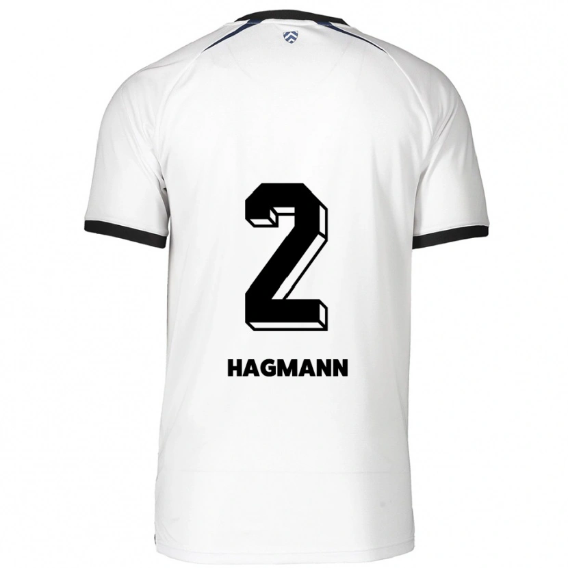 DanxenレディースFelix Hagmann#2白 黒アウェイシャツ2025/26ジャージーユニフォーム
