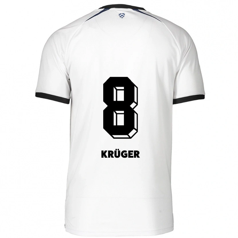DanxenレディースTom Krüger#8白 黒アウェイシャツ2025/26ジャージーユニフォーム