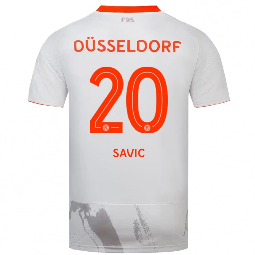 DanxenレディースDavid Savic#20白 オレンジアウェイシャツ2025/26ジャージーユニフォーム