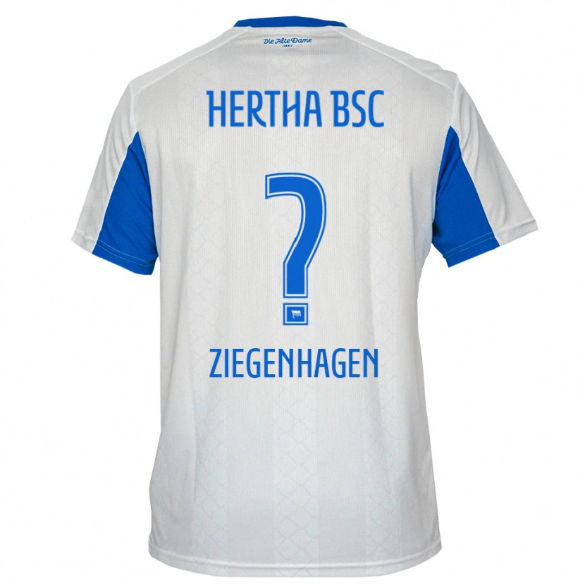 DanxenレディースKevin Ziegenhagen#0白 青アウェイシャツ2025/26ジャージーユニフォーム