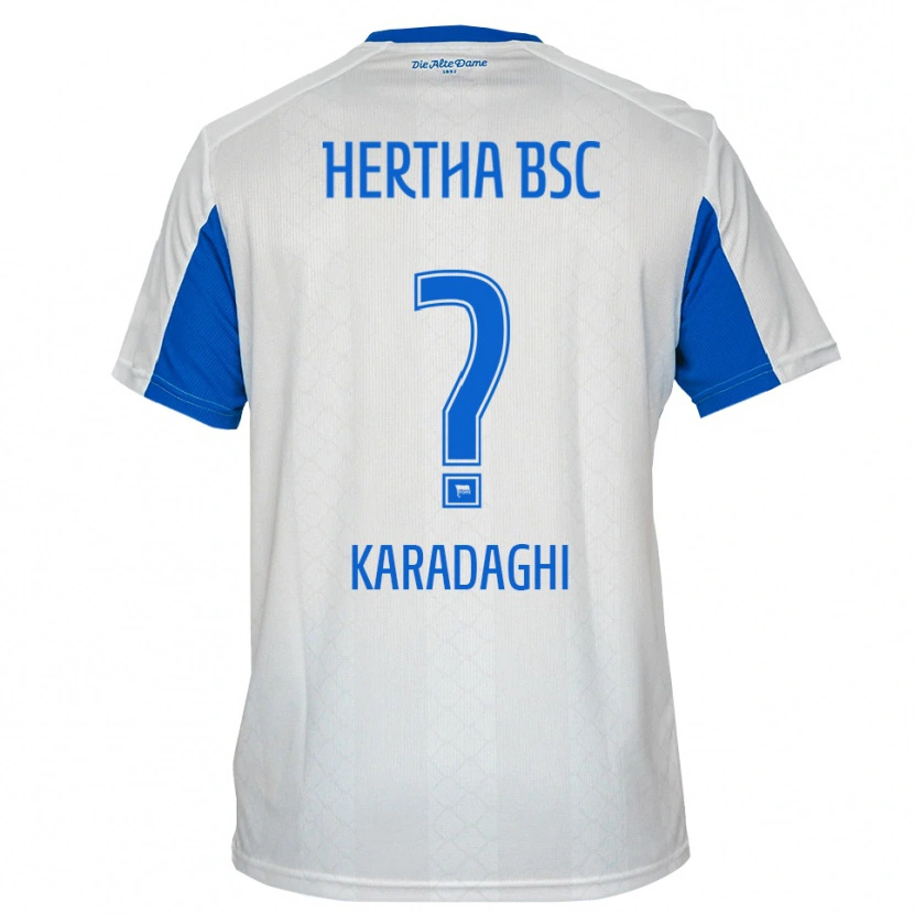 DanxenレディースFaruk Karadaghi#0白 青アウェイシャツ2025/26ジャージーユニフォーム