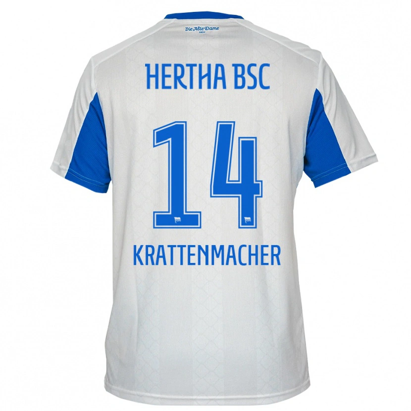 DanxenレディースMaurice Krattenmacher#14白 青アウェイシャツ2025/26ジャージーユニフォーム