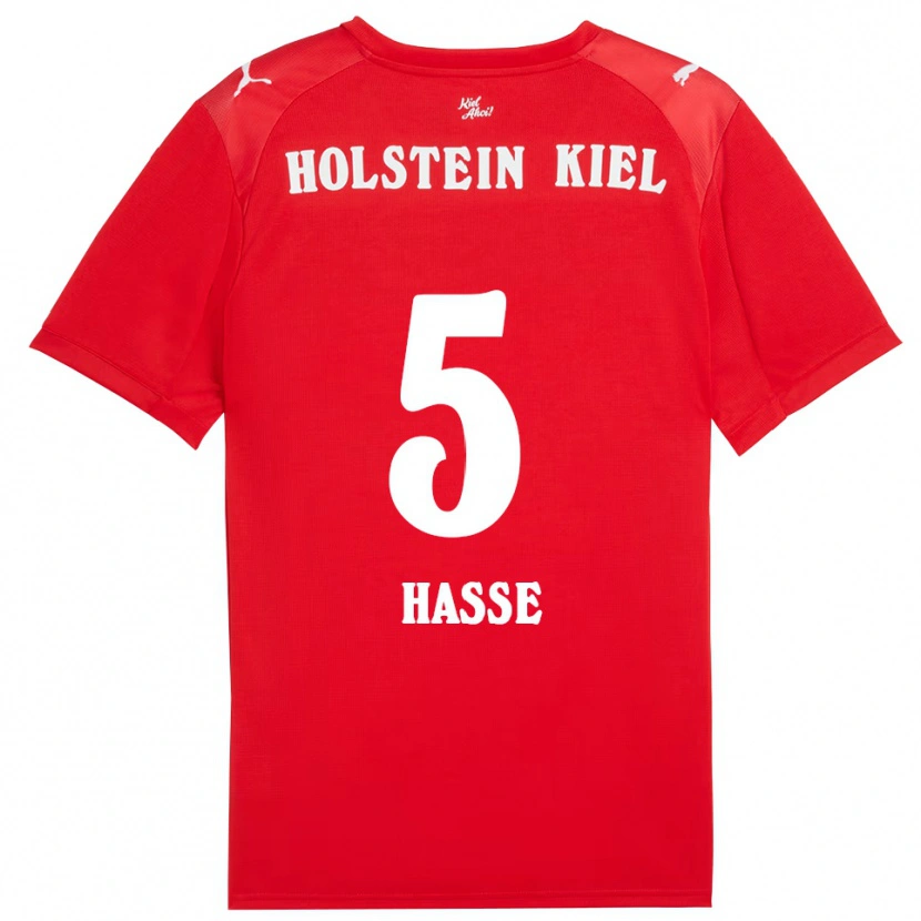DanxenレディースLaura Hasse#5赤 青アウェイシャツ2025/26ジャージーユニフォーム