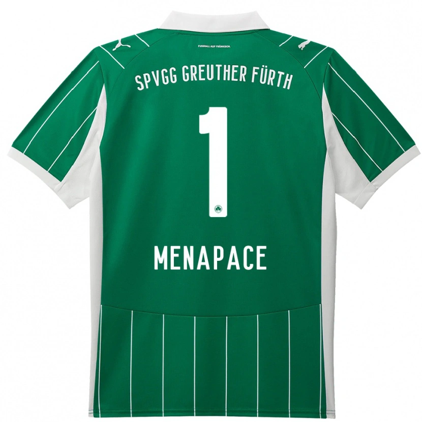 DanxenレディースTheo Menapace#1緑 白アウェイシャツ2025/26ジャージーユニフォーム