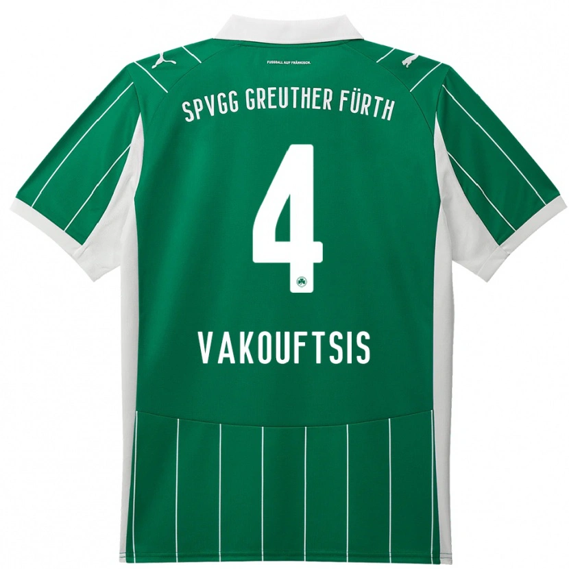 DanxenレディースNikolaos Vakouftsis#4緑 白アウェイシャツ2025/26ジャージーユニフォーム