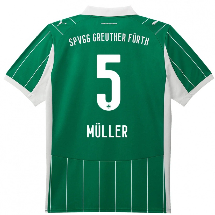 DanxenレディースLinus Müller#5緑 白アウェイシャツ2025/26ジャージーユニフォーム