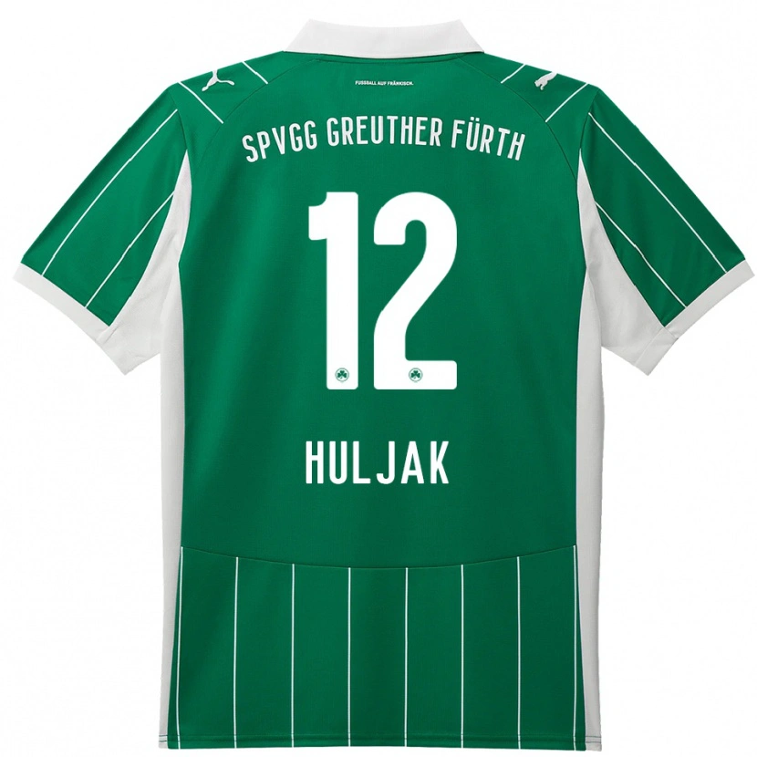 DanxenレディースDominik Huljak#12緑 白アウェイシャツ2025/26ジャージーユニフォーム