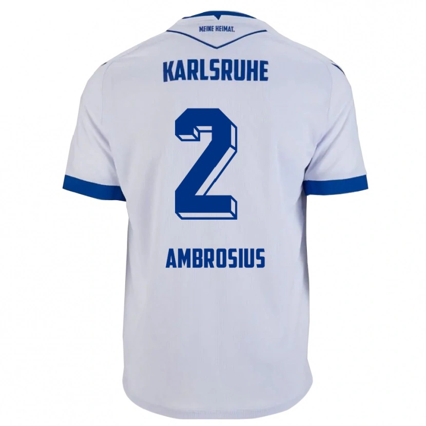 DanxenレディースEmilio Ambrosius#2白 青アウェイシャツ2025/26ジャージーユニフォーム