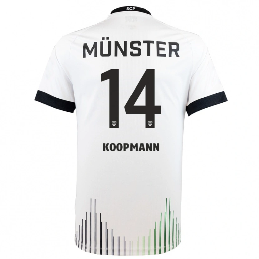 DanxenレディースPascal Koopmann#14白 黒アウェイシャツ2025/26ジャージーユニフォーム