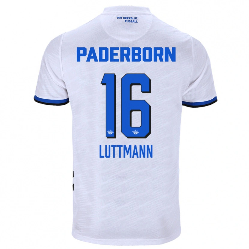 DanxenレディースMagnus Luttmann#16白 青アウェイシャツ2025/26ジャージーユニフォーム