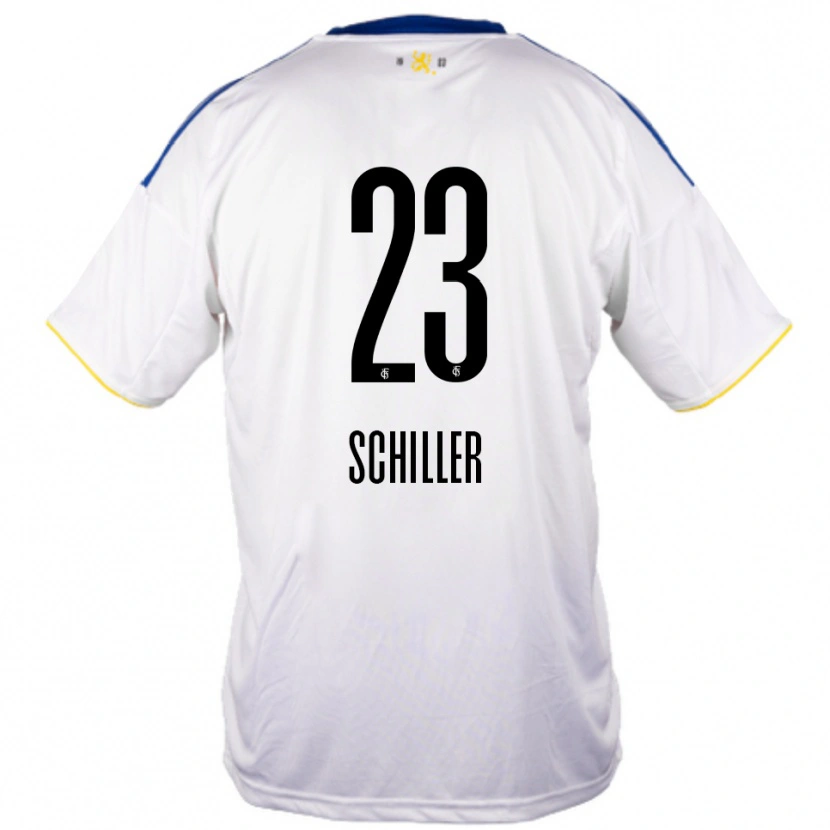 DanxenレディースNiklas Schiller#23白 青 黄アウェイシャツ2025/26ジャージーユニフォーム