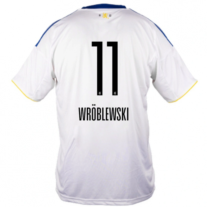 DanxenレディースLukas Wröblewski#11白 青 黄アウェイシャツ2025/26ジャージーユニフォーム