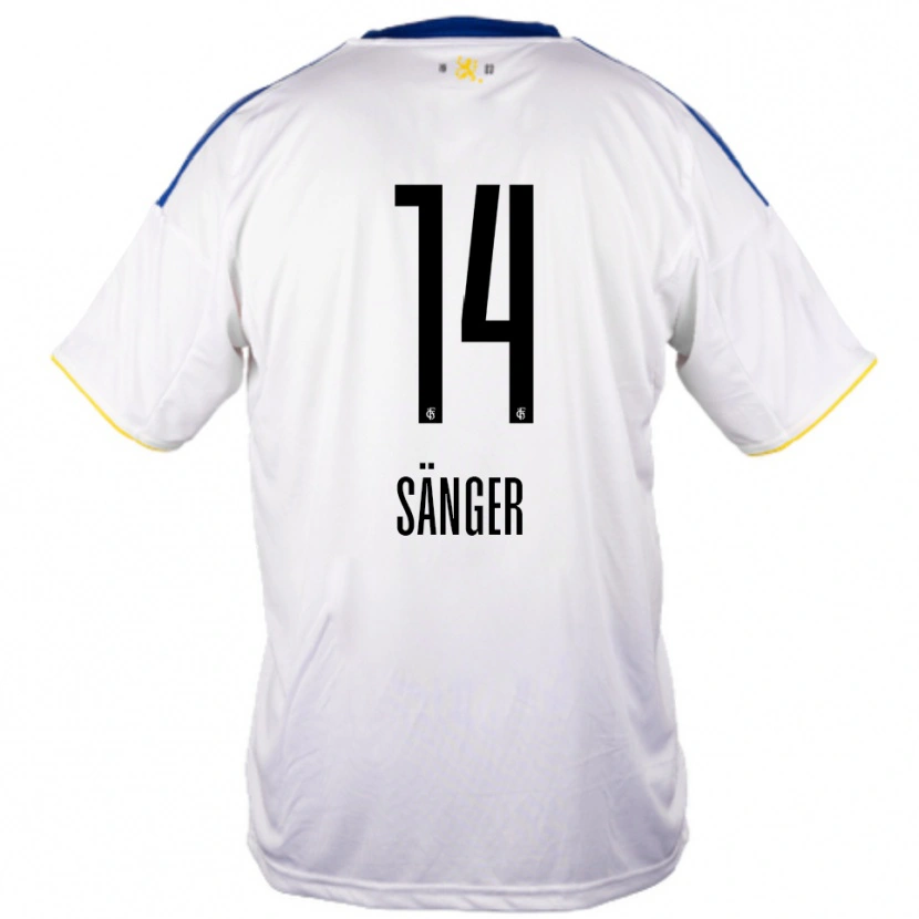 DanxenレディースAaron Sänger#14白 青 黄アウェイシャツ2025/26ジャージーユニフォーム