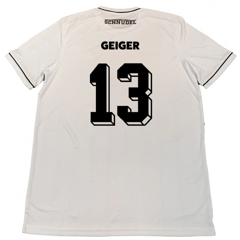 DanxenレディースLuca Geiger#13白 黒アウェイシャツ2025/26ジャージーユニフォーム