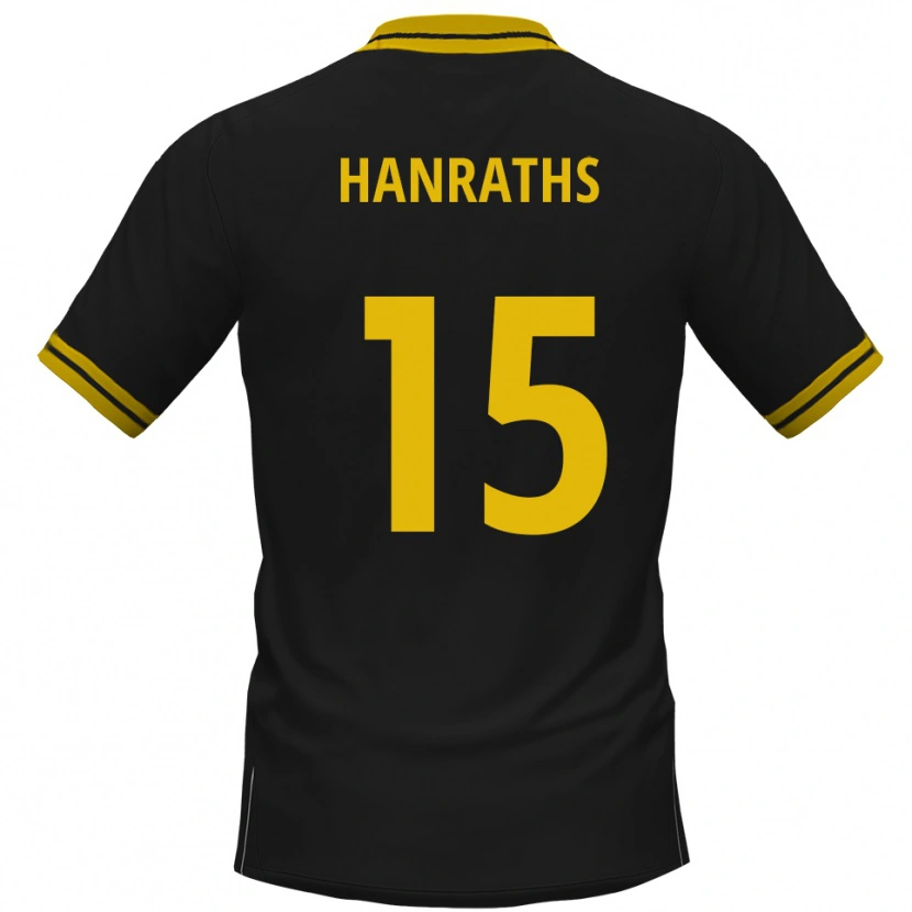 DanxenレディースMika Hanraths#15黒 黄アウェイシャツ2025/26ジャージーユニフォーム