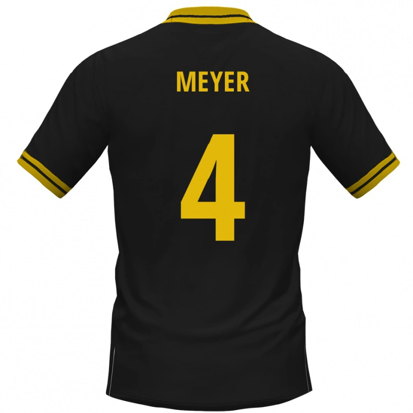 DanxenレディースFelix Meyer#4黒 黄アウェイシャツ2025/26ジャージーユニフォーム