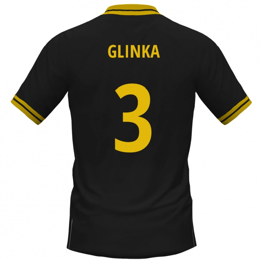 DanxenレディースTim Glinka#3黒 黄アウェイシャツ2025/26ジャージーユニフォーム