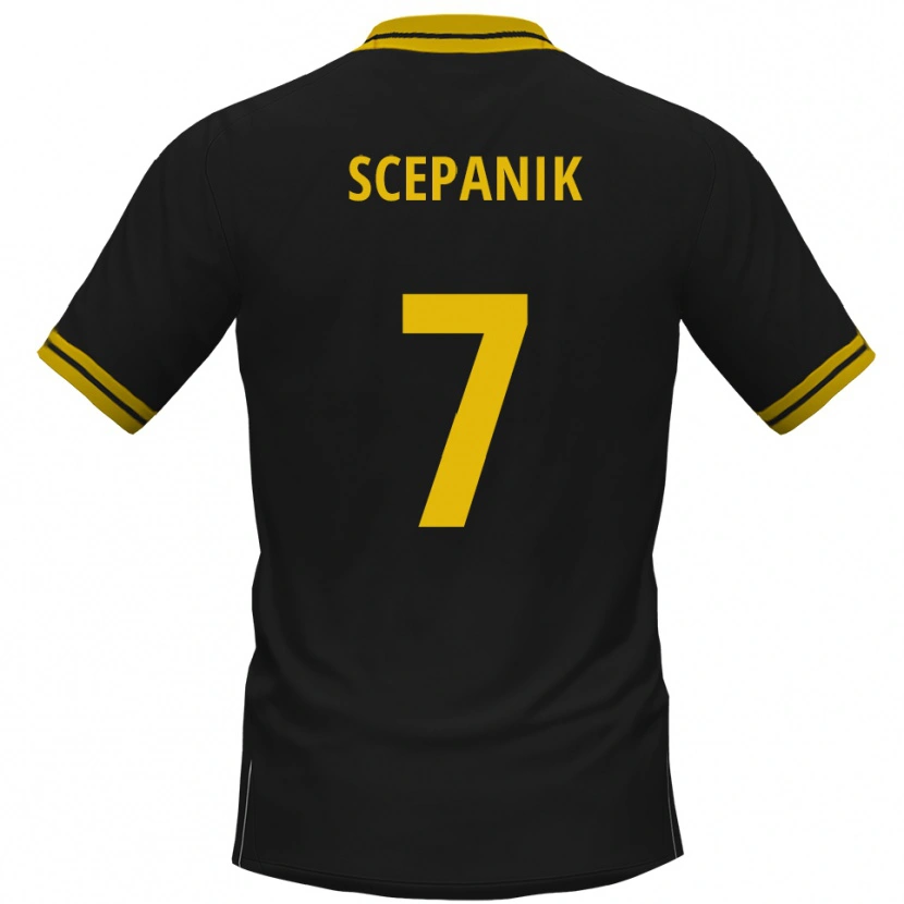 DanxenレディースLukas Scepanik#7黒 黄アウェイシャツ2025/26ジャージーユニフォーム