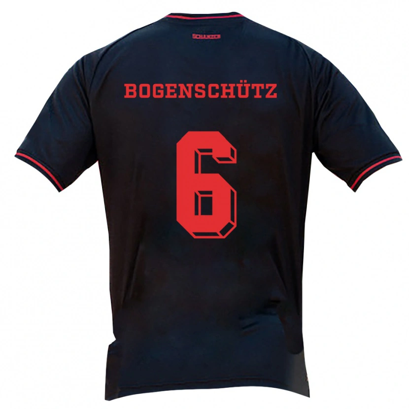 DanxenレディースKerstin Bogenschütz#6黒 赤 白アウェイシャツ2025/26ジャージーユニフォーム