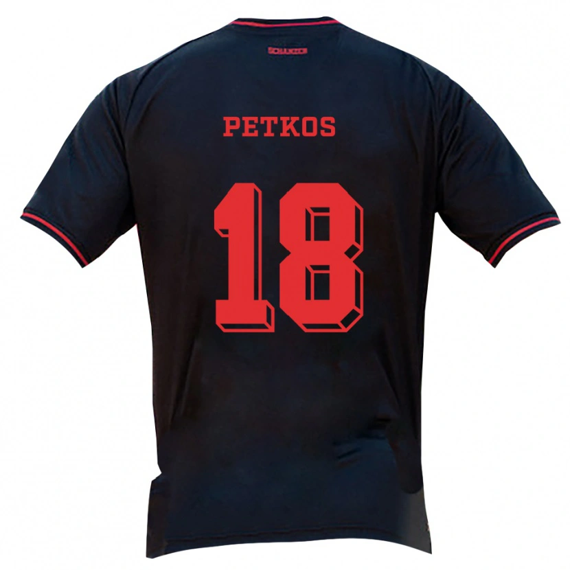 DanxenレディースIoannis Petkos#18黒 赤 白アウェイシャツ2025/26ジャージーユニフォーム