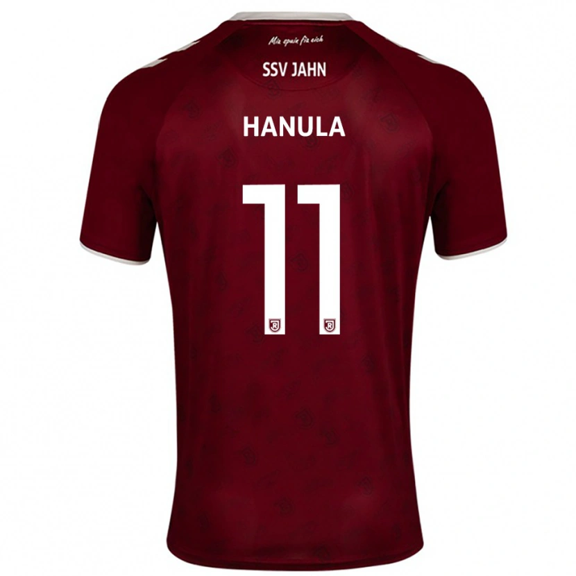 DanxenレディースFabian Hanula#11バーガンディ 白アウェイシャツ2025/26ジャージーユニフォーム