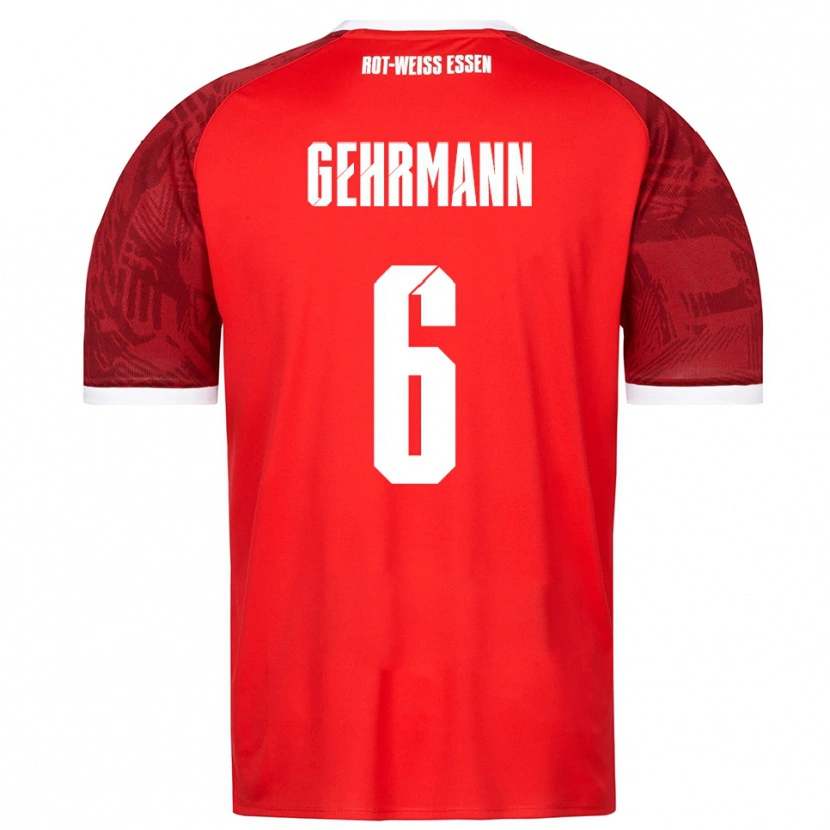 DanxenレディースFabian Gehrmann#6赤 バーガンディ 白アウェイシャツ2025/26ジャージーユニフォーム