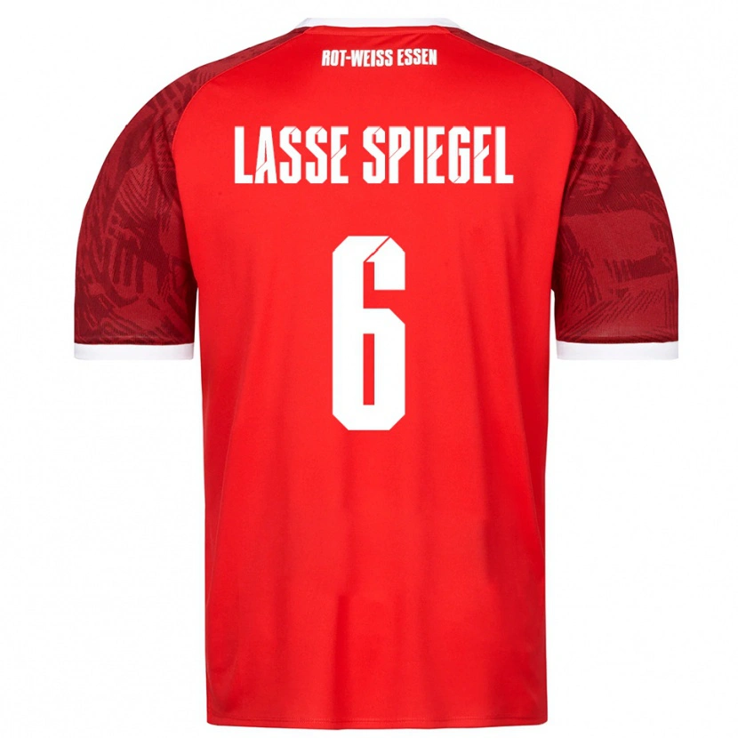 DanxenレディースJakob Lasse Spiegel#6赤 バーガンディ 白アウェイシャツ2025/26ジャージーユニフォーム