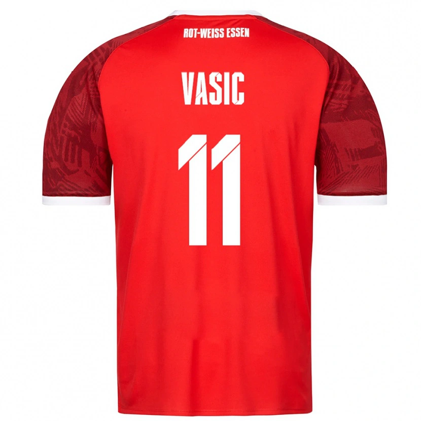 DanxenレディースFadih Vasic#11赤 バーガンディ 白アウェイシャツ2025/26ジャージーユニフォーム