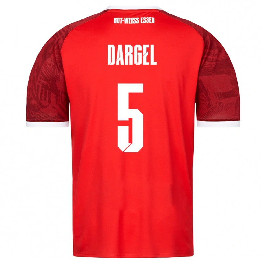 DanxenレディースTimo Dargel#5赤 バーガンディ 白アウェイシャツ2025/26ジャージーユニフォーム