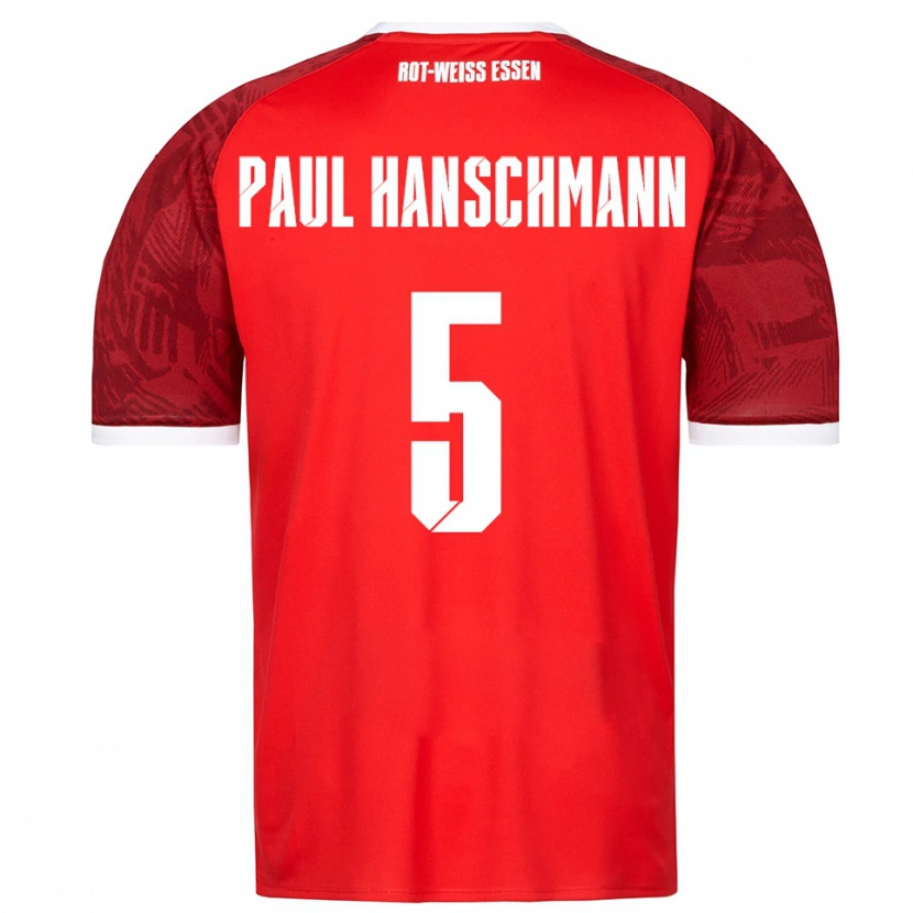 DanxenレディースTheodor Paul Hanschmann#5赤 バーガンディ 白アウェイシャツ2025/26ジャージーユニフォーム