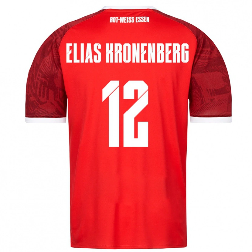 DanxenレディースSebastian Elias Kronenberg#12赤 バーガンディ 白アウェイシャツ2025/26ジャージーユニフォーム