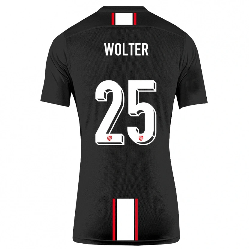 DanxenレディースFynn Wolter#25黒 白アウェイシャツ2025/26ジャージーユニフォーム