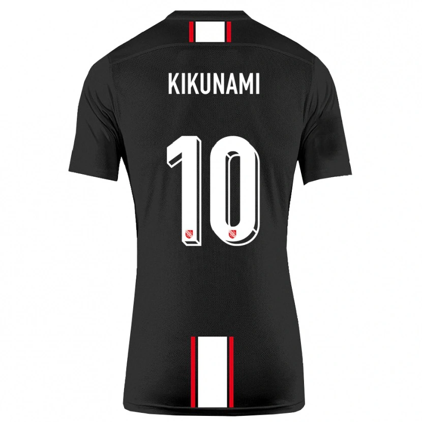 DanxenレディースRyou Kikunami#10黒 白アウェイシャツ2025/26ジャージーユニフォーム