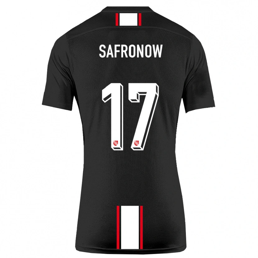 DanxenレディースMaxim Safronow#17黒 白アウェイシャツ2025/26ジャージーユニフォーム