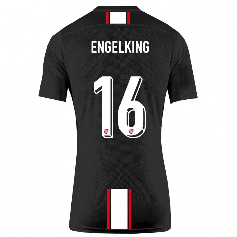 DanxenレディースTorben Engelking#16黒 白アウェイシャツ2025/26ジャージーユニフォーム