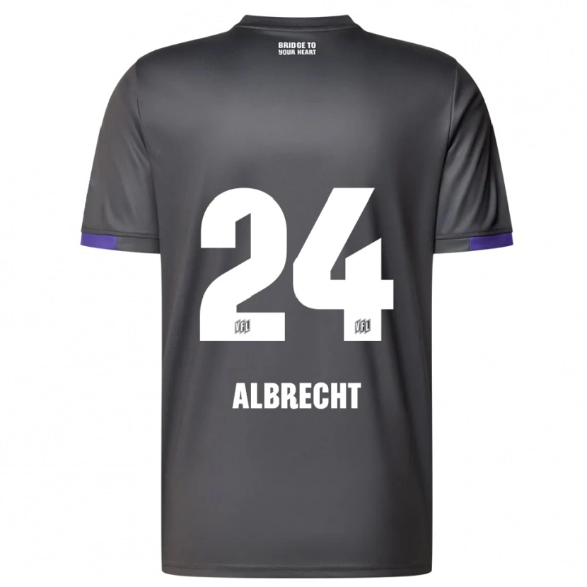 DanxenレディースFabian Albrecht#24灰色 紫アウェイシャツ2025/26ジャージーユニフォーム
