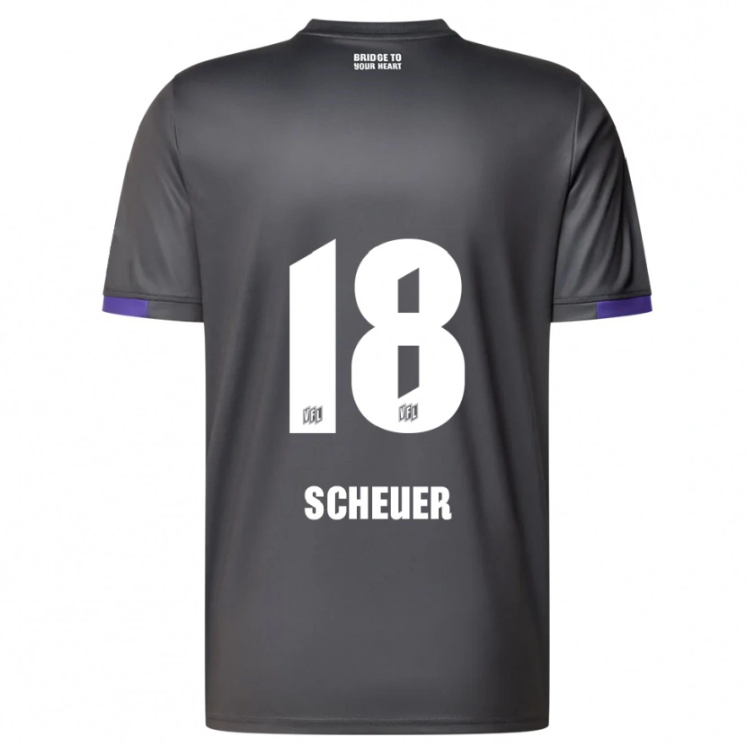 DanxenレディースNevio Scheuer#18灰色 紫アウェイシャツ2025/26ジャージーユニフォーム