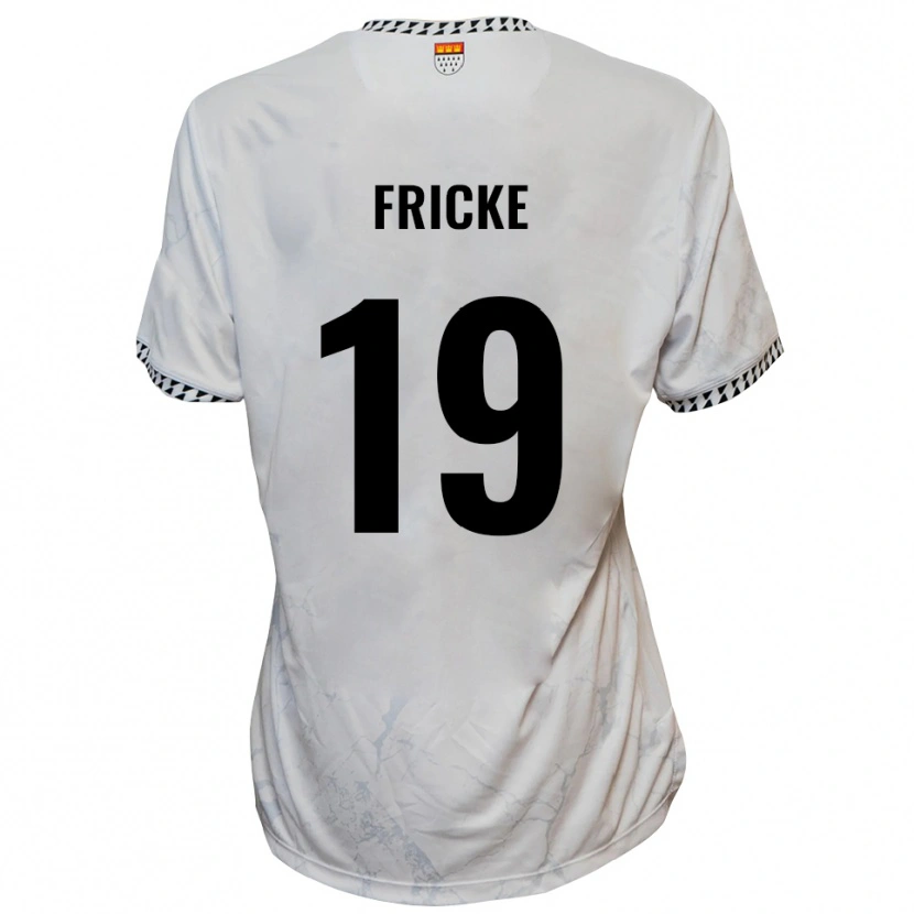 DanxenレディースFabian Fricke#19白 黒アウェイシャツ2025/26ジャージーユニフォーム